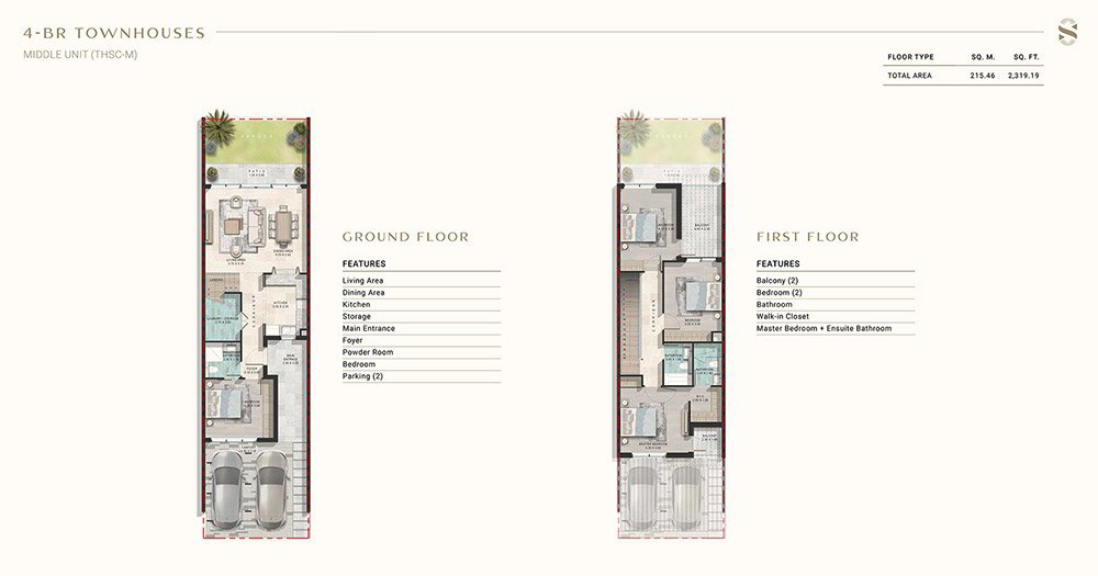 Damac Sun City 4 Bedroom Townhouse Floor Plan